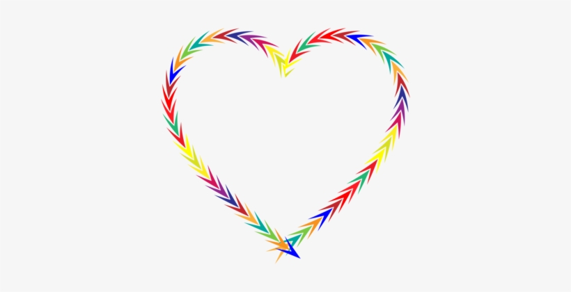 Heart Arrow Computer Icons Feather Love - Heart Colorful Transparent, transparent png download