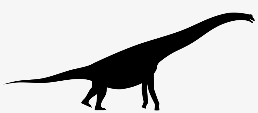 File - Brachiosaurus Silhouette - Svg - Brachiosaurus Silhouette, transparent png download