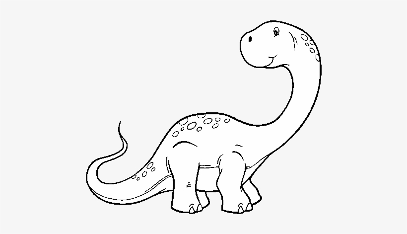Dibujo De Brachiosaurus Para Colorear - Drawing, transparent png download