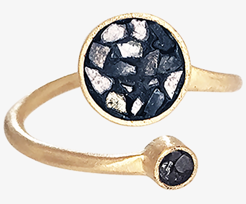 Baumgarten Di Marco Twin Circle Diamonds Gold Ring, transparent png download