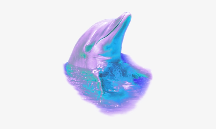 Colours - Vaporwave Dolphin Png, transparent png download