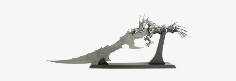 21" Medieval Fantasy Dragon Saber Sword Knife Dagger - Fantasy Dagger, transparent png download