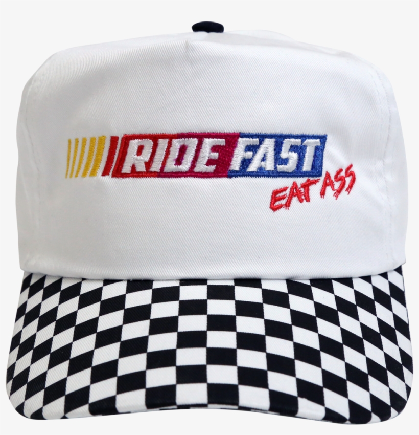 Ride Fast Checkered Hat - Ride Fast Eat Ass, transparent png download