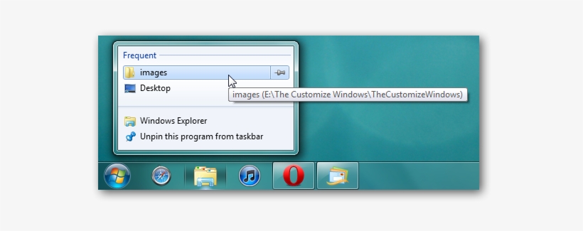 How To Remove Items From The List Jump Bold - Windows 7, transparent png download