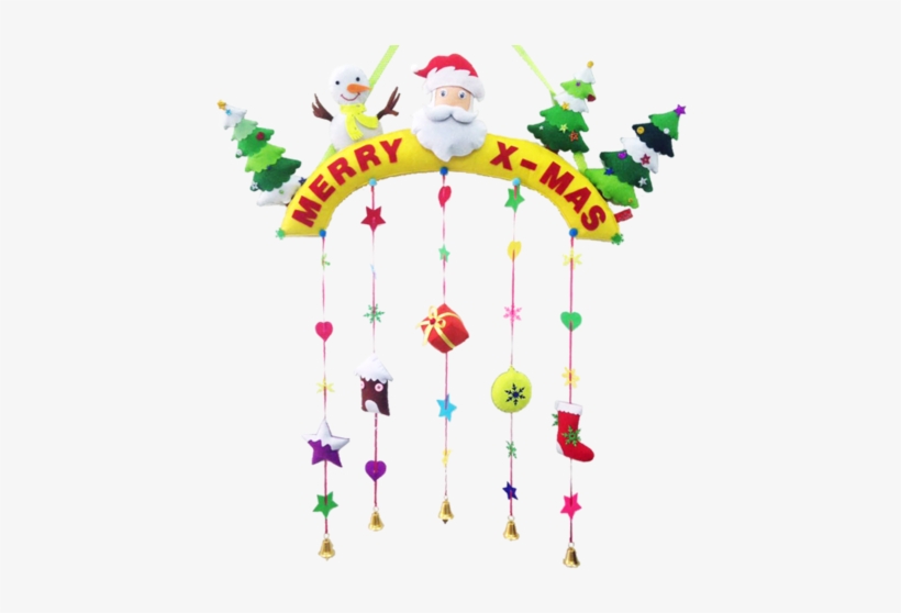 Felt Christmas Door Hanging With 5 Danglers - Christmas Day, transparent png download