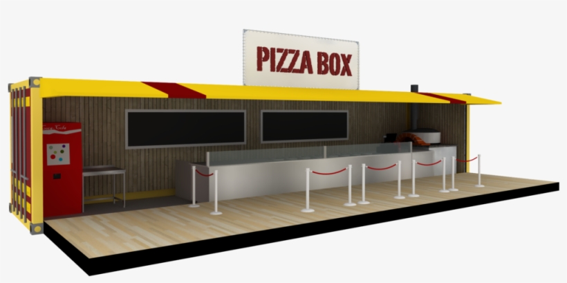 Container Pizza Truck, transparent png download