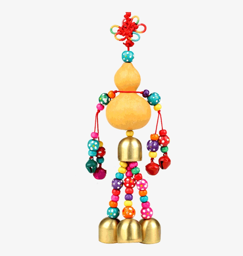 Wide Margin With Bells Gourd Feng Shui Pendant Natural - Wind Chime, transparent png download