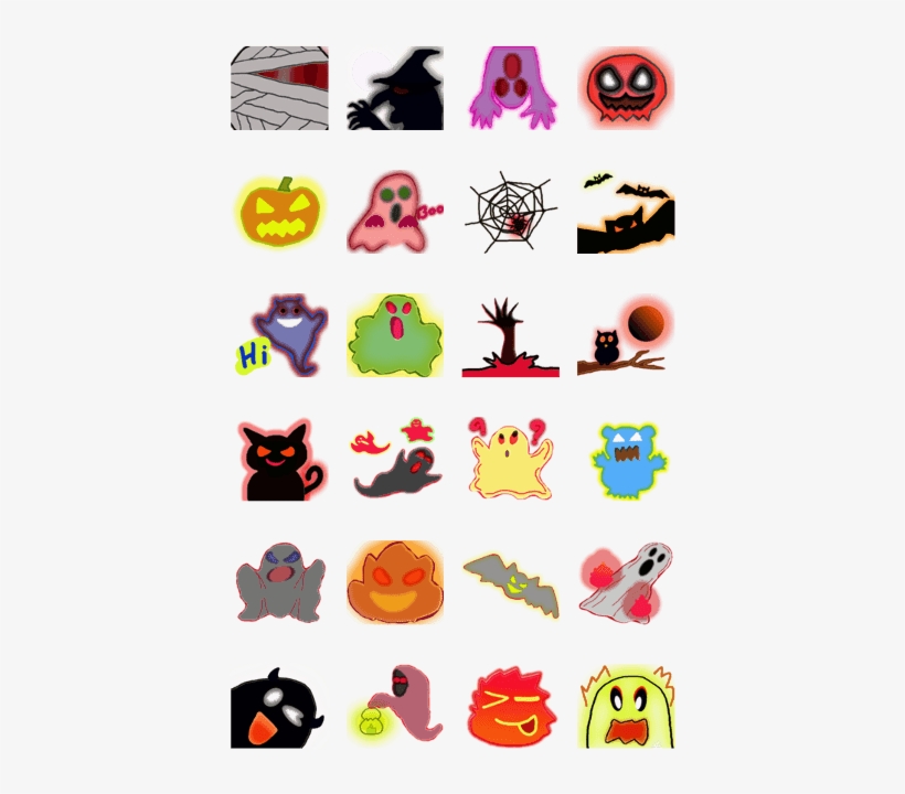 Scary Ghost Emoticon Nightmare Halloween - Sticker, transparent png download