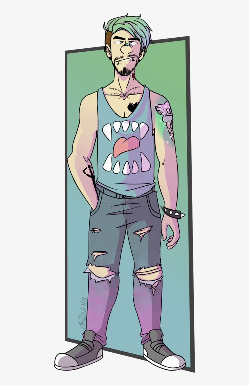 Drew Pastel Jacksepticeye And Pastel Goth Jacksepticeye, - Goth Subculture, transparent png download