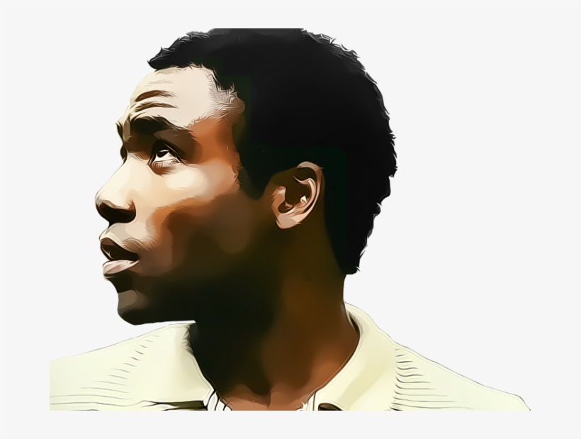 Donald Glover Art Donald Glover Face Man Nose Head - Donald Glover Profile Shot, transparent png download