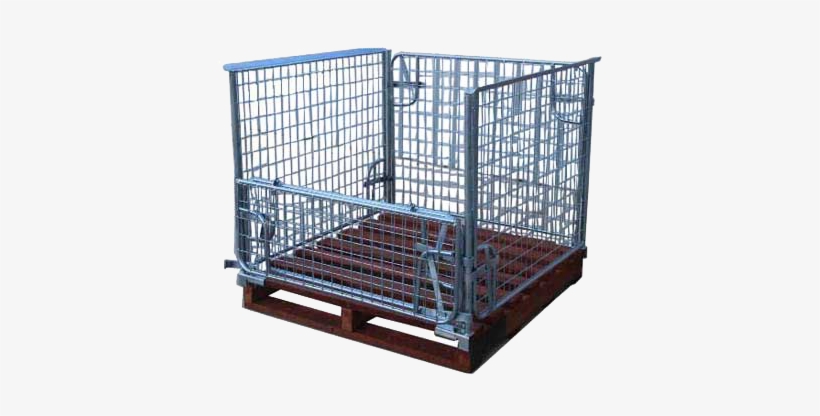 16640003 Werks Steel Cage With Hardwood Pallet - Pallet Cage With Timber Pallet Perth, transparent png download