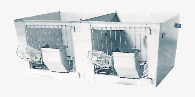 Double Stainless Steel Cage With 2 Wire Bar Doors And - Shelf, transparent png download