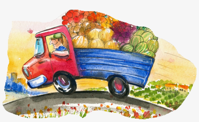 Schedule A Gift Delivery - Truck Vegetables, transparent png download