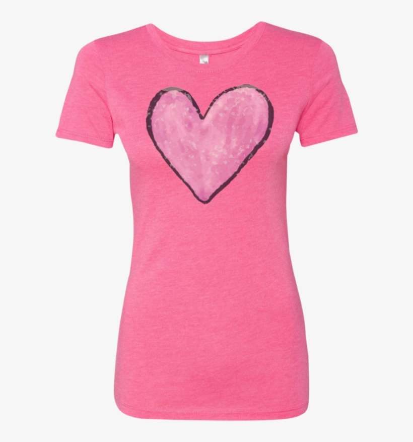 Watercolor Heart - Women's T-shirt - Ladies T Shirt Png, transparent png download