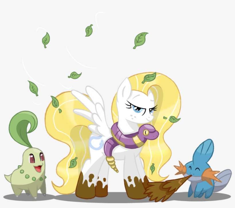 Autumn-dreamscape, Chikorita, Crossover, Ekans, Mudkip, - Mlp Pokemon Ocs, transparent png download