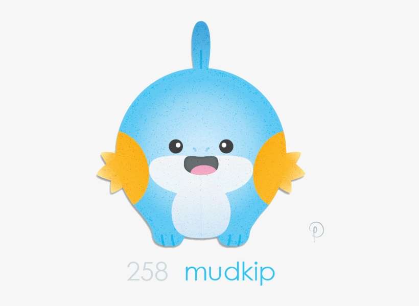 Artdouble Dot Tuesday, Poke Dot Of Mudkip The Water - Cartoon, transparent png download
