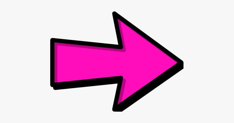 Arrow Outline Pink Right - Pink And Black Arrow, transparent png download