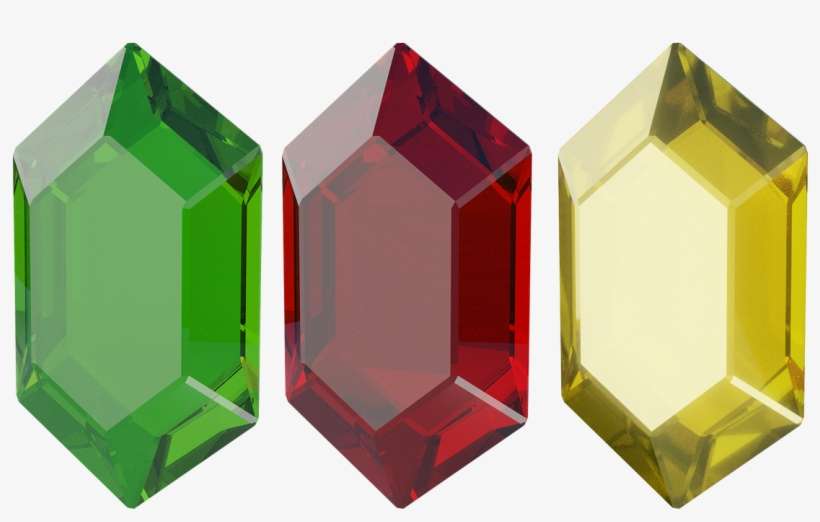 Green Rupee Png Picture Black And White - Crystal, transparent png download