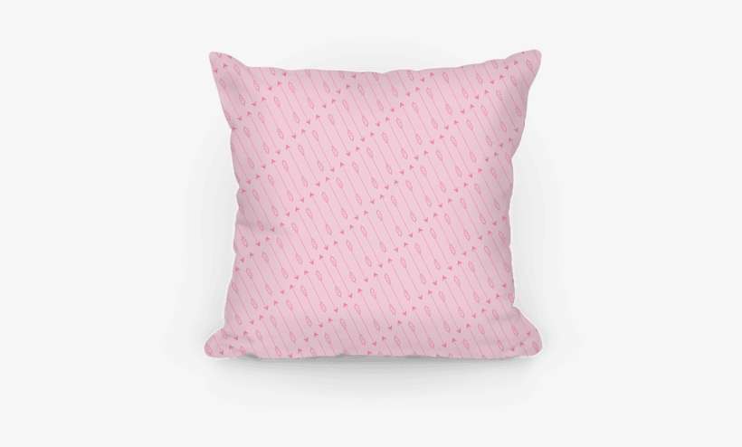 Pink Diagonal Arrow Pattern Pillow - Emoji, transparent png download