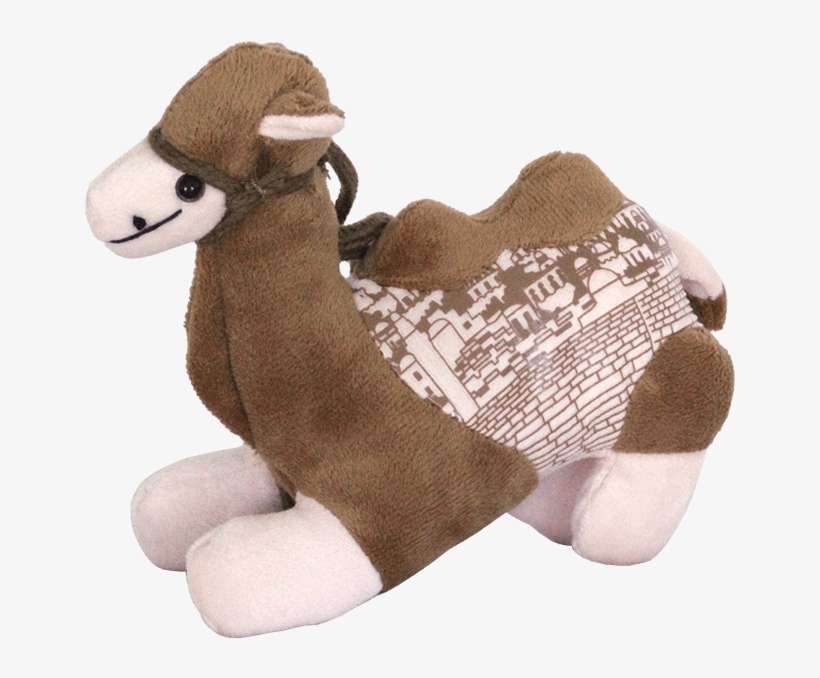 Soft Plush Camel With Artistic Image Of Jerusalem On - Bactrian Camel, transparent png download