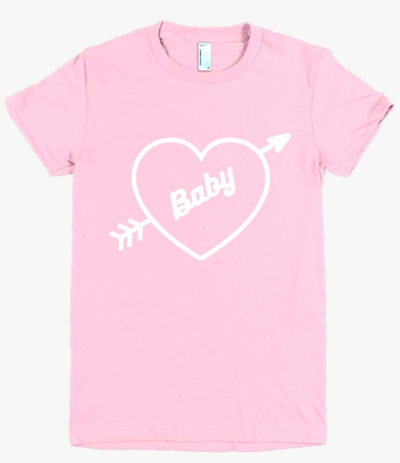 Pink Arrow Heart Pin Up Rockabilly Princess Babygirl - Pink Design On White T Shirt, transparent png download