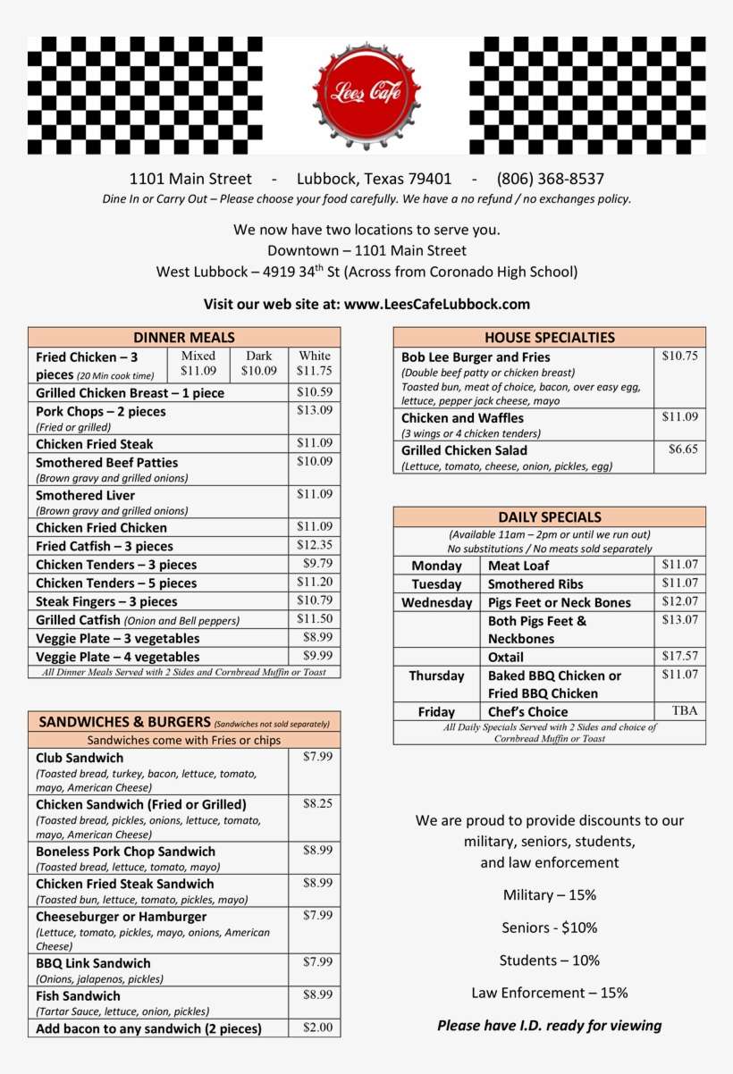 Senior Citizens Discount - Menu, transparent png download