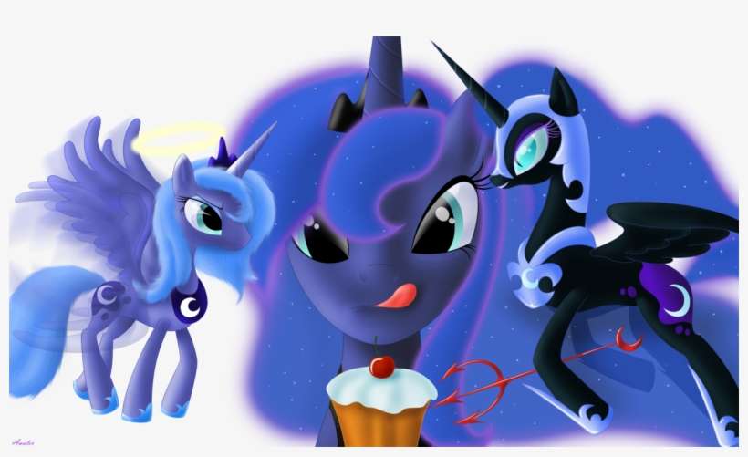 Awalex, Cupcake, Devil, Halo, Lunar Trinity, Nightmare - Angels & Demons, transparent png download