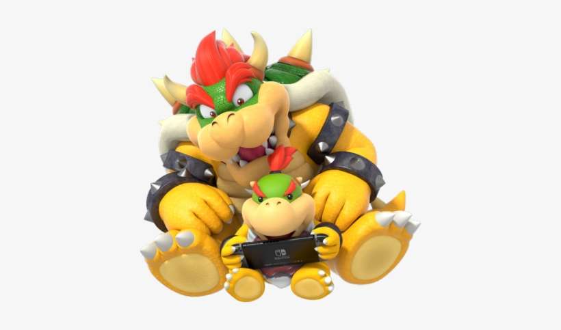 New Bowser And Jr Renders For The Nintendo Switch App, - Bowser And His Son, transparent png download