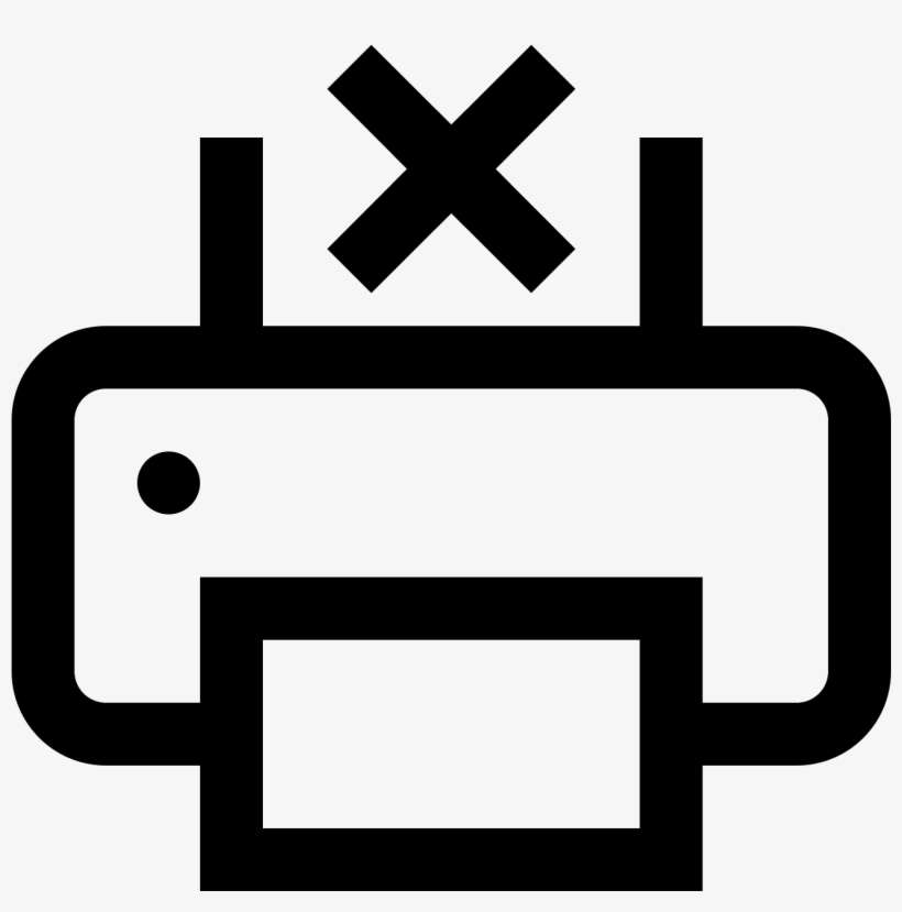 Printer Out Of Paper Icon - Windows 10 Print Icon, transparent png download