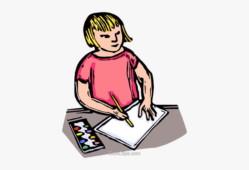 Child Drawing On A Piece Of Paper Royalty Free Vector, transparent png download