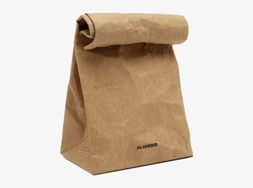 Paper Bag Png Picture - Rolled Up Paper Bag, transparent png download