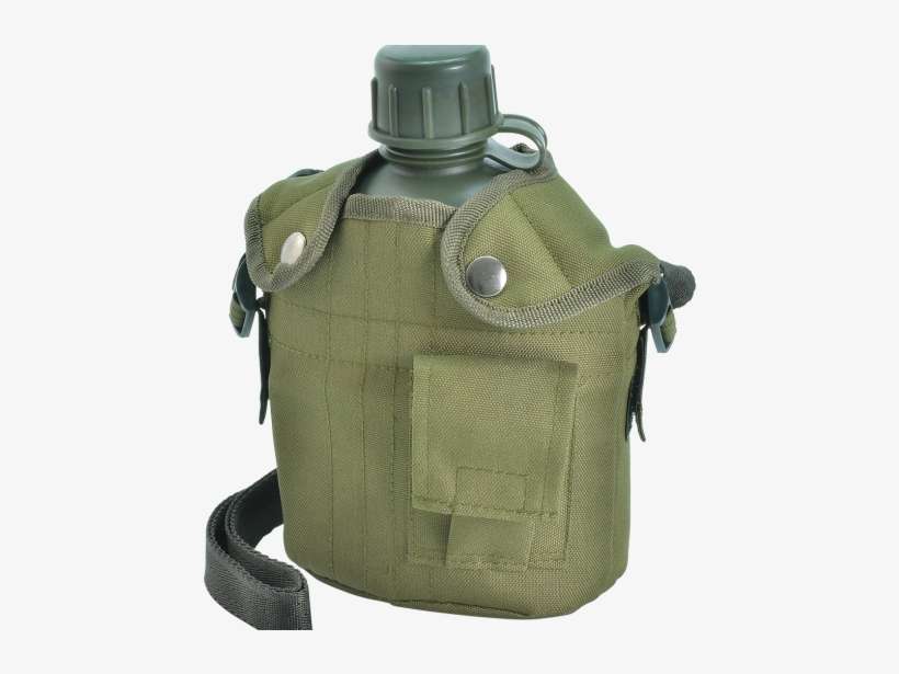Army Water Bottle With Canteen 1l - Army Bottle Water, transparent png download