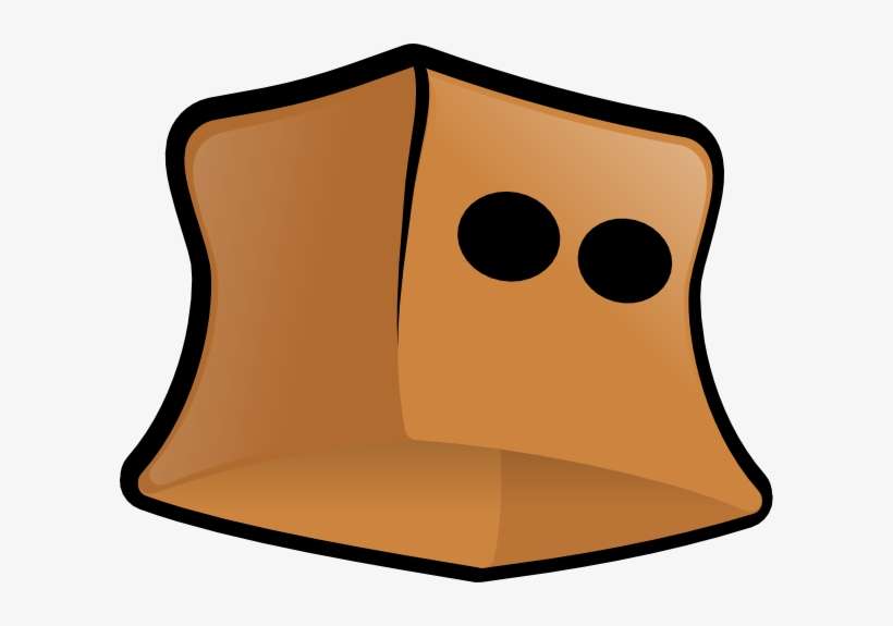 Paper Bag With Eye Holes Svg Clip Arts 600 X 495 Px, transparent png download