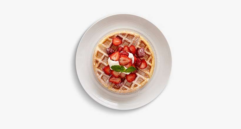 Strawberry Waffles - Belgian Waffle, transparent png download
