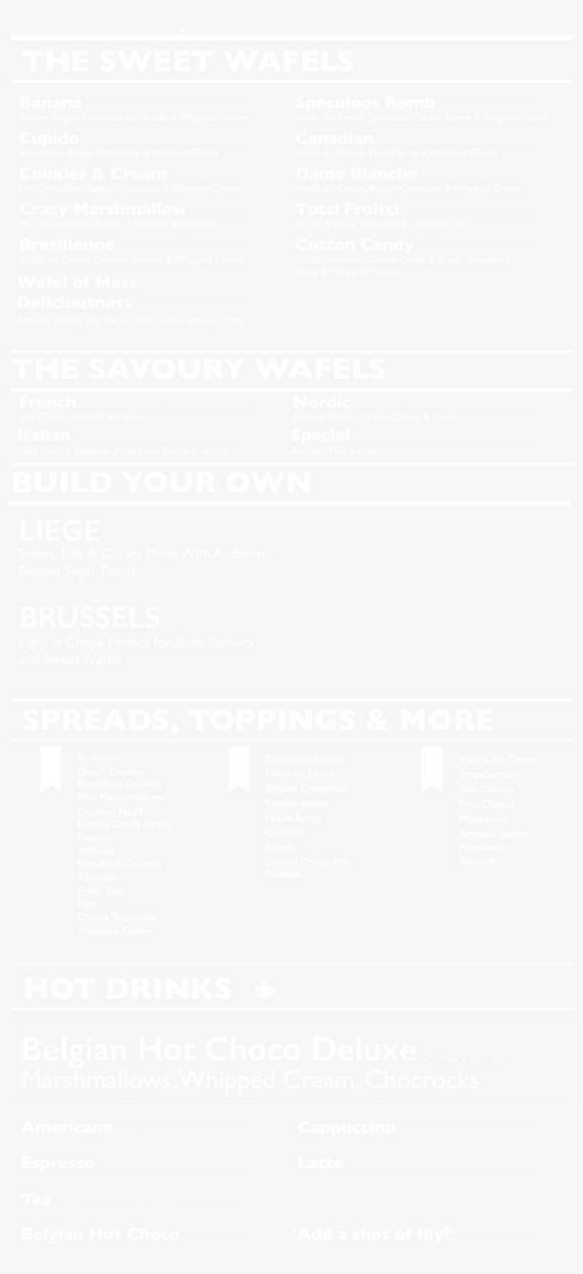 Waffles Menu Toronto Wafels&more Kensington - Samsung Logo White Png, transparent png download