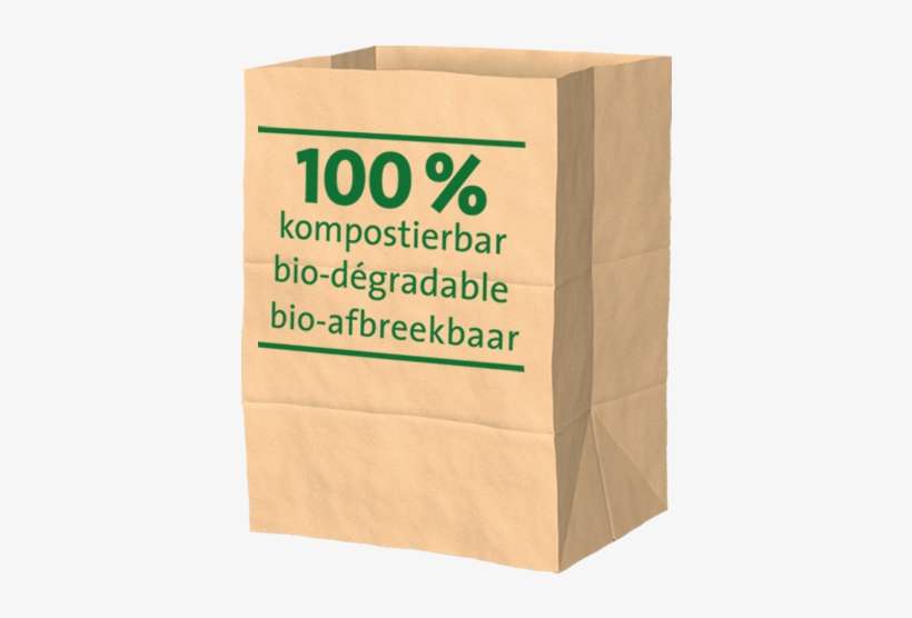 Organic Waste-paper Bags 100% Compostable - Bio Papiertüten, transparent png download