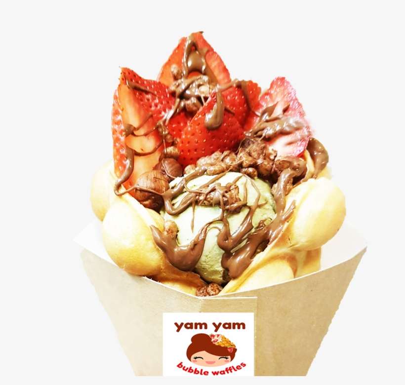 Yam Bubble Waffles Delicious - Yam Yam Bubble Waffles, transparent png download