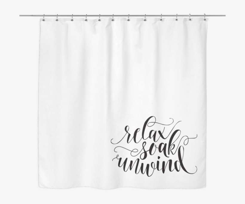 Relax Soak Unwind Shower Curtain - Window Valance, transparent png download