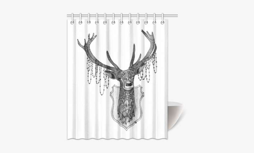 Ornate Deer Head Shower Curtain Sizes - Ornate Deer Head Twin Duvet, transparent png download