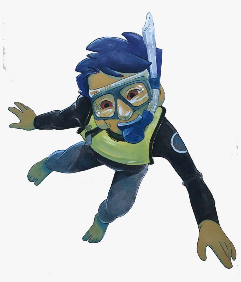 Meet Bo Bo Saw A Manatee In The Waters Beside His Grandparents' - Cartoon, transparent png download