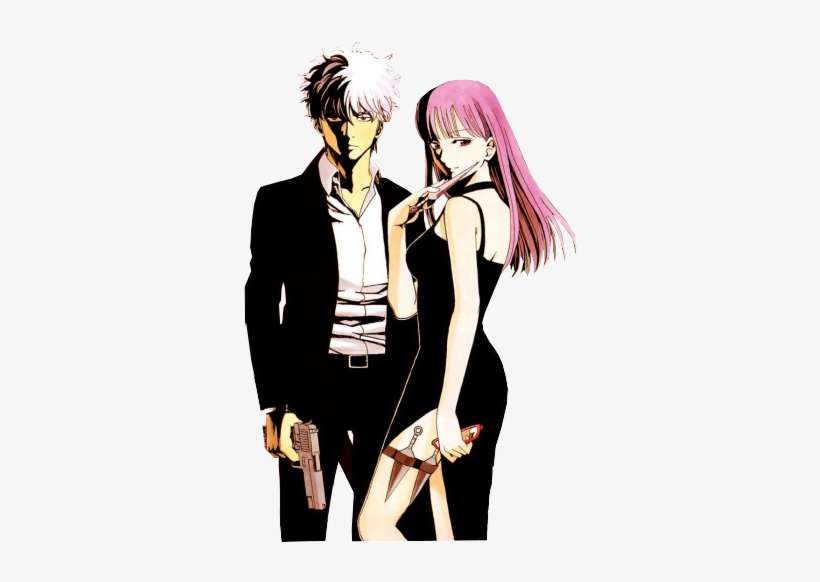 Gintoki & Sarutobi Ayame - James Bond Anime, transparent png download