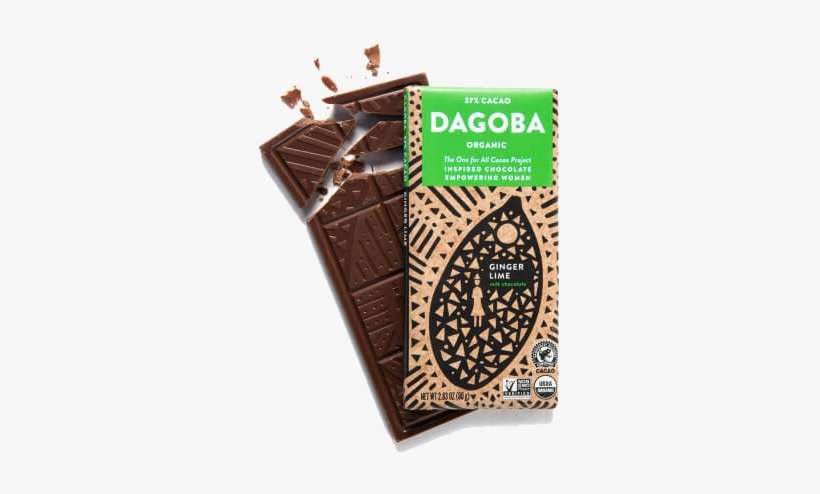 Dagoba Organic Ginger Lime Milk Chocolate Bar [dag-cbgingerl - Dagoba Chocolate, transparent png download