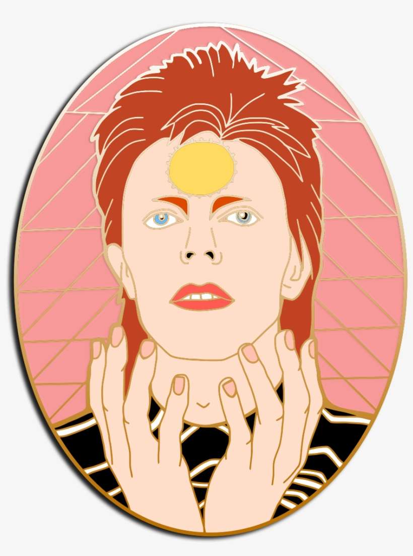 David Bowie Hard Enamel Lapel Pin Concept Art - David Bowie Enamel Pin, transparent png download