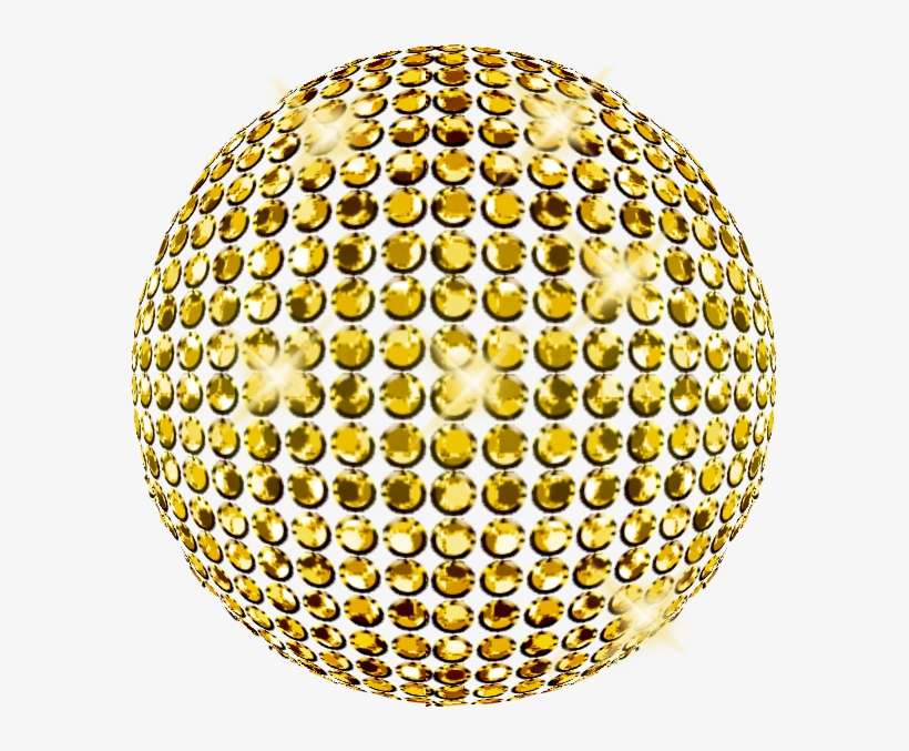 Gold Disco Ball - Disco Ball, transparent png download