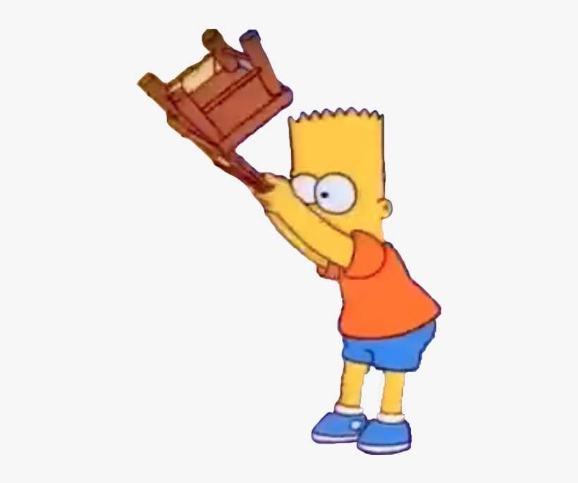 Brp Brrp E Gun - Bart With Chair Png, transparent png download