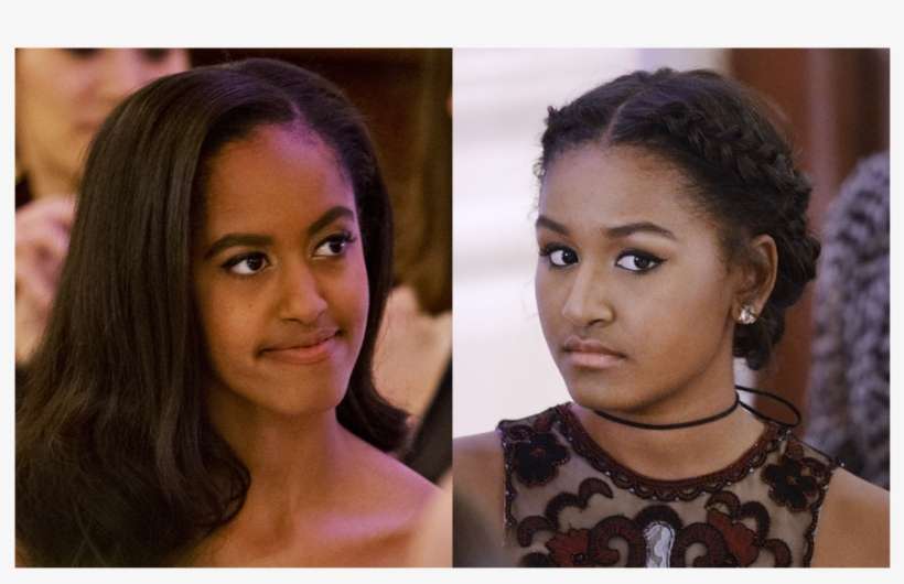 Sasha And Malia Obama Attend First State Dinner Https - Girl, transparent png download