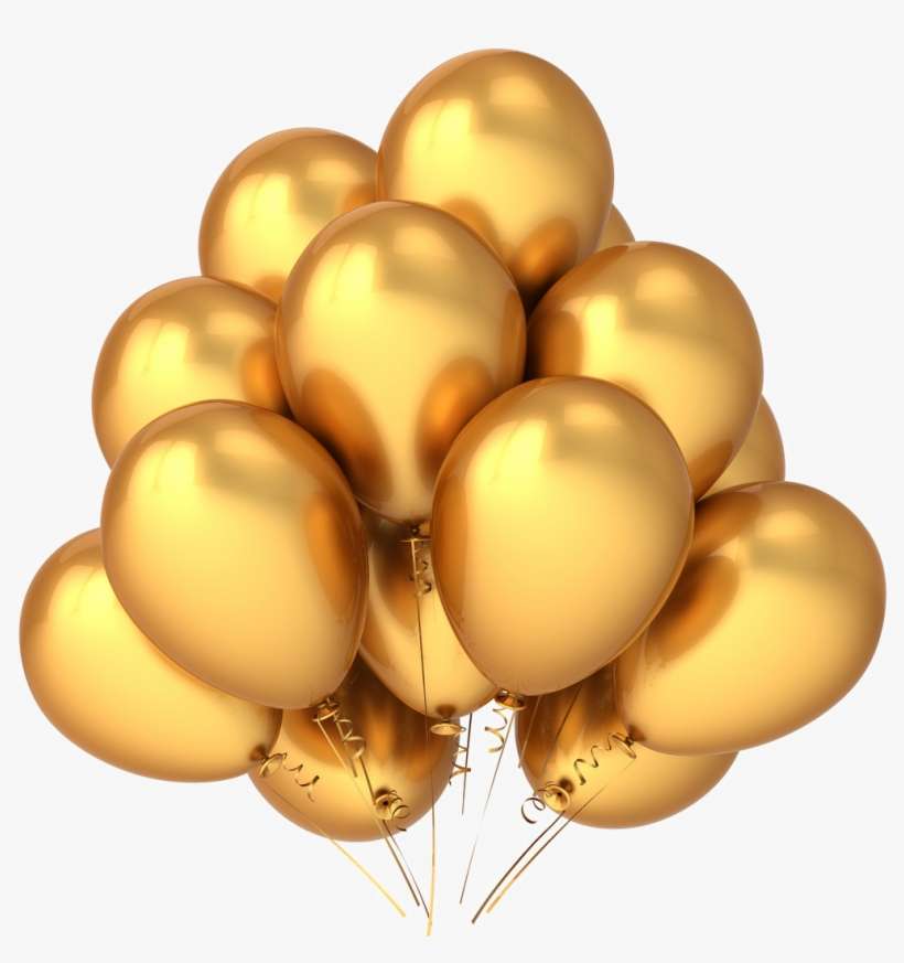 Gold Balloons Png Vector Images Photo - Gold Balloons Png, transparent png download