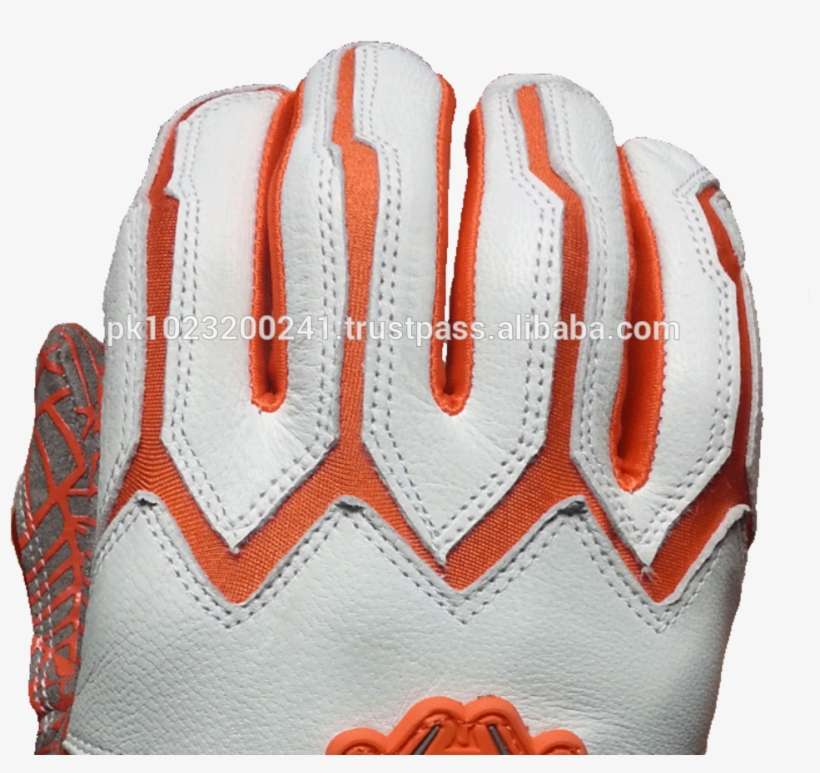 Spiderz Web Batting Gloves - White/orange, transparent png download