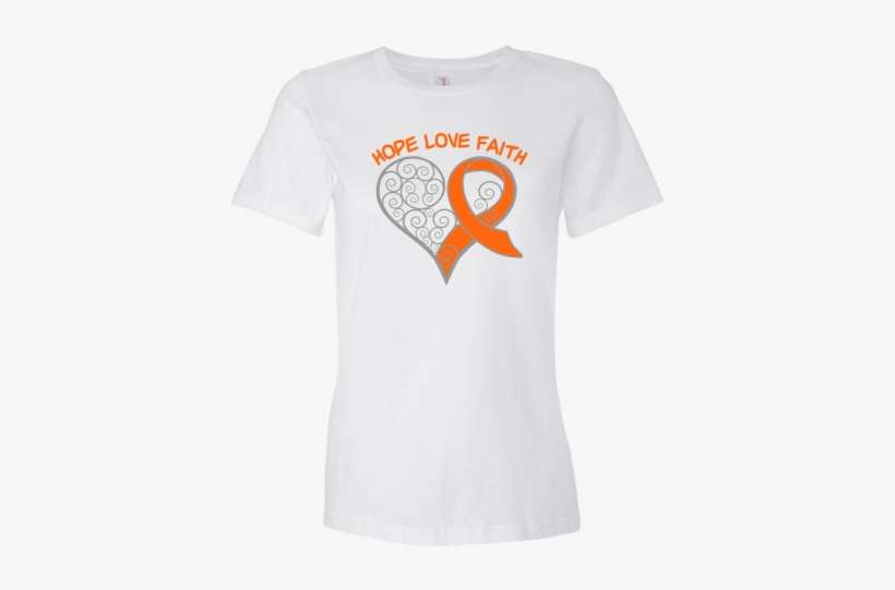 Leukemia Hope Love Faith Swirl Heart Women's Fashion - Mustang Generations T Shirt, transparent png download