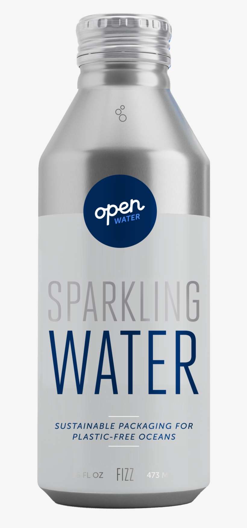Open Water Sparkling Water In Aluminum Bottle - Canned Water, transparent png download